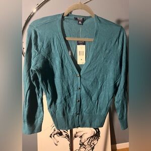 Chaps Teal Women's Cardigan